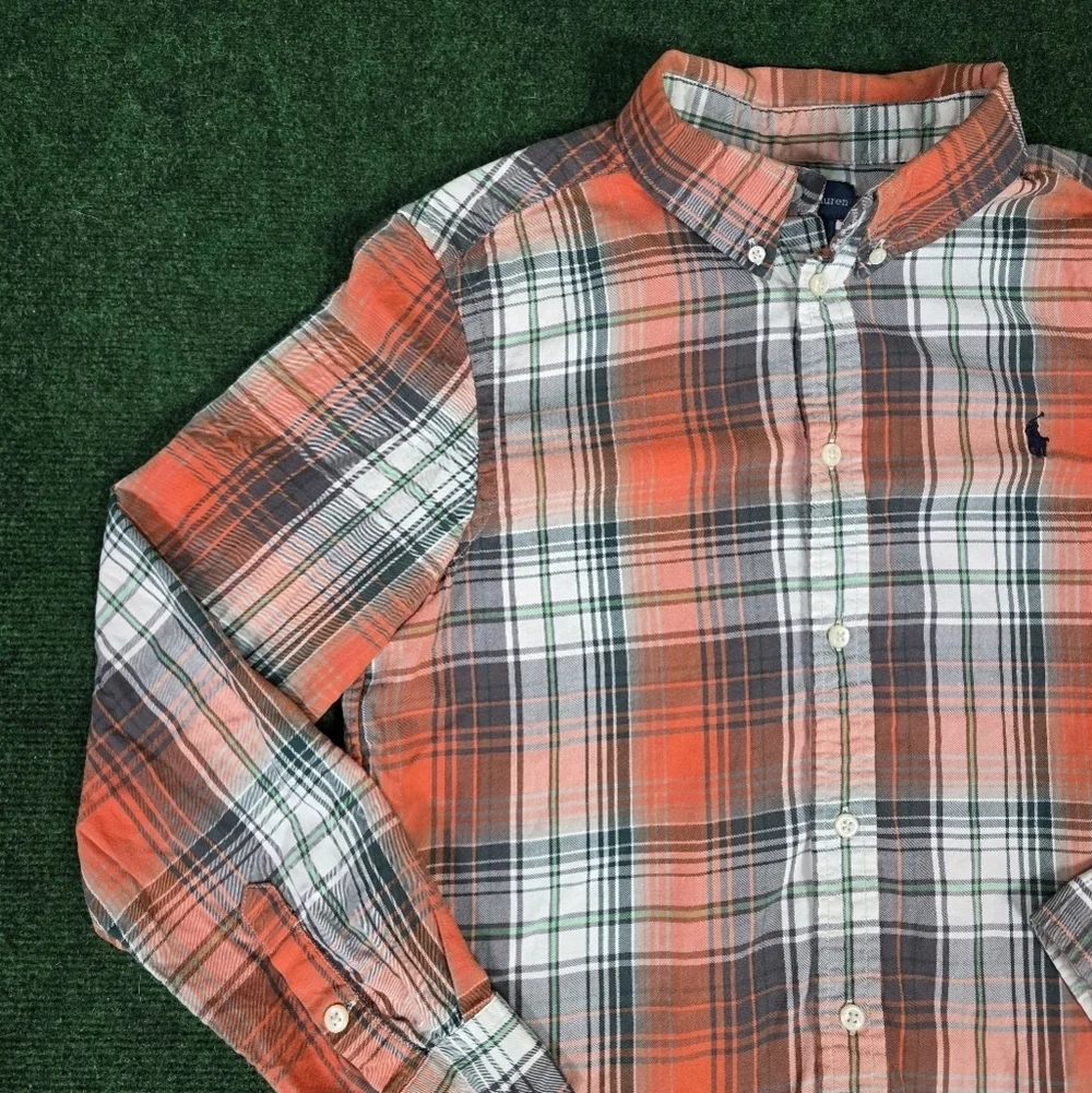 Ralph Lauren | Youth Boys Classic Fit 100% Cotton Plaid Button Down Shirt